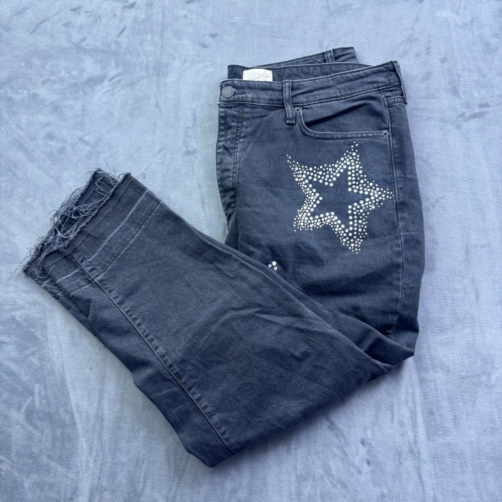 Universal Thread High Rise 90s Slim Jeans Washed Black Rhinestone Star Size 17R
